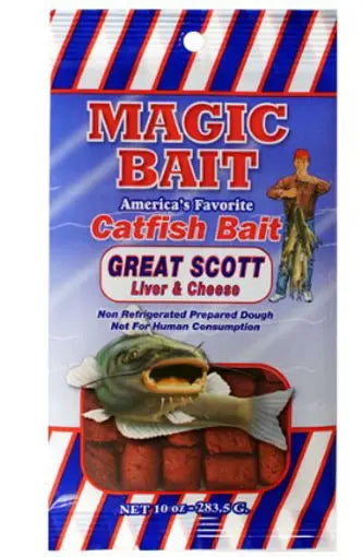 Magic Bait Catfish Bait - Great Scott Liver & Cheese 7oz - Lucky Lure Tackle
