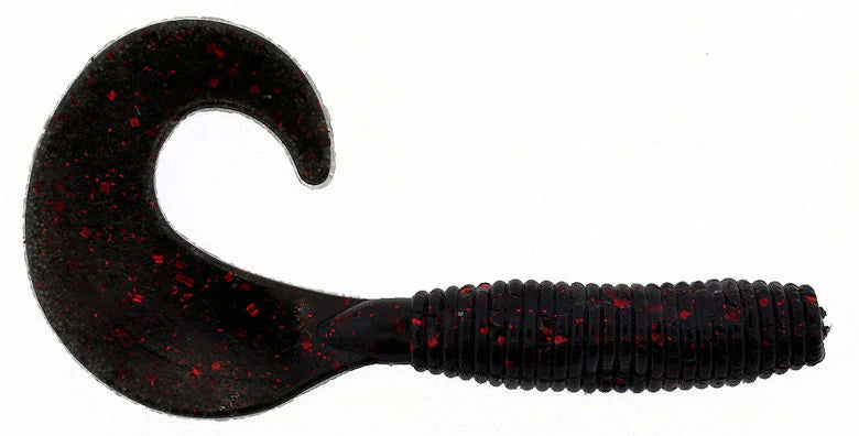 Zoom Fat Albert Grub 3" - Black Red Glitter 10pk
