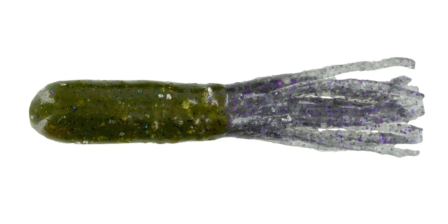 Big Bite 3.5" Tour Tube - Dark Green Pumpkin/Smoke Purple - Lucky Lure Tackle