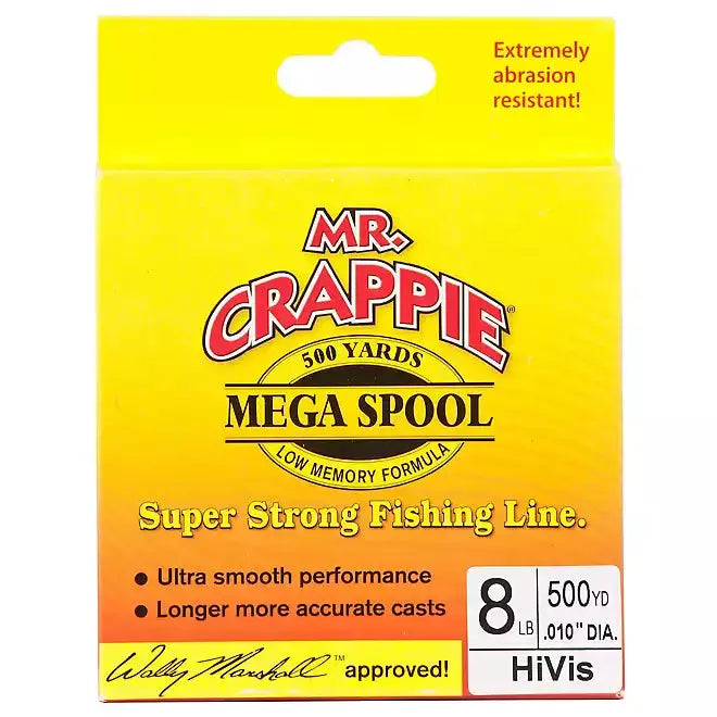 Mr Crappie Filler Spool 8 lb Hi-Vis - Lucky Lure Tackle