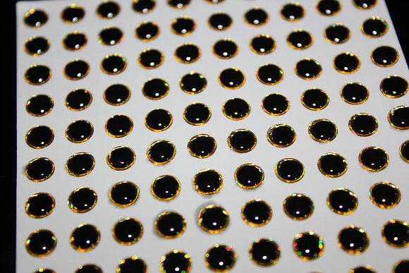 6th Sense Crush 3D Eyes - 6mm Gold 100pc