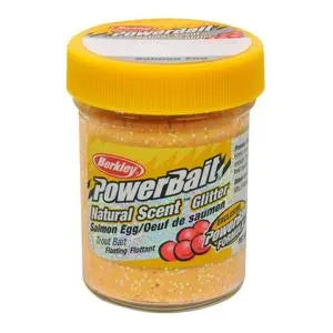 Berkley Natural Glitter Trout Bait - Salmon Peach - Lucky Lure Tackle
