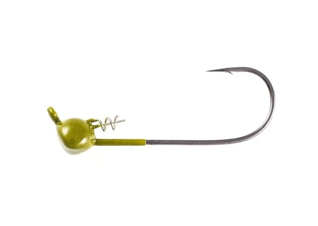 Owner Ultra Head Shaky Jig 1/8oz 4/0 - Green Pumpkin 4pk - Lucky Lure Tackle