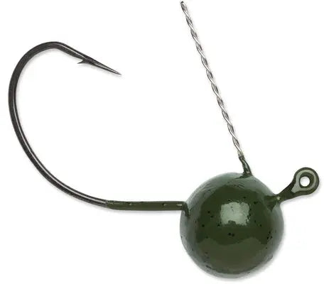 VMC Wacky Weedless Jig Head 1/4oz - Green Pumpkin 4pk - Lucky Lure Tackle