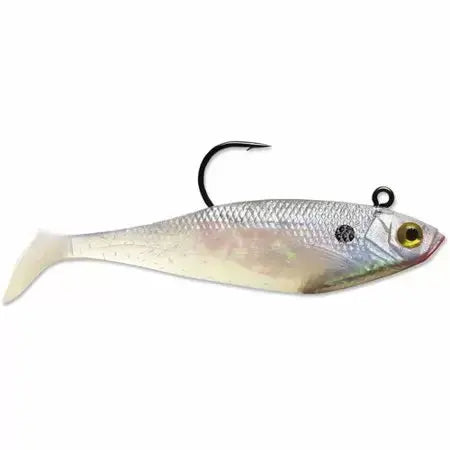 Storm WildEye Swim Shad 4" 7/16oz - Pearl 3pk - Lucky Lure Tackle