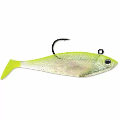 Storm WildEye Swim Shad 3" 1/4oz - Shiner Chartreuse Silver 3pk