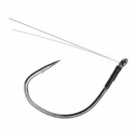 Hayabusa Wire Guard Wacky Hook #2, Black Nickel - 5pc - Lucky Lure Tackle
