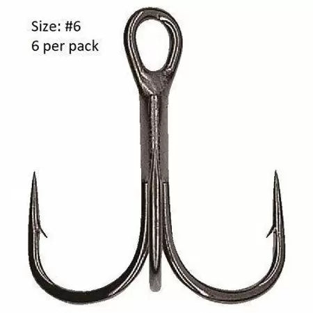 Hayabusa Premium Treble Hook #6, NRB Coat - 6pc