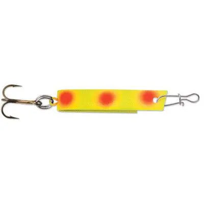 Luhr Jensen 501 Super Duper Spoon - Chart/Fire Dot - Lucky Lure Tackle