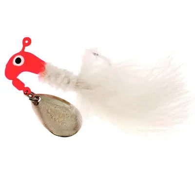 Blakemore Original Marabou Road Runner 1/8oz 12/pkg - Fl Red/White - Lucky Lure Tackle