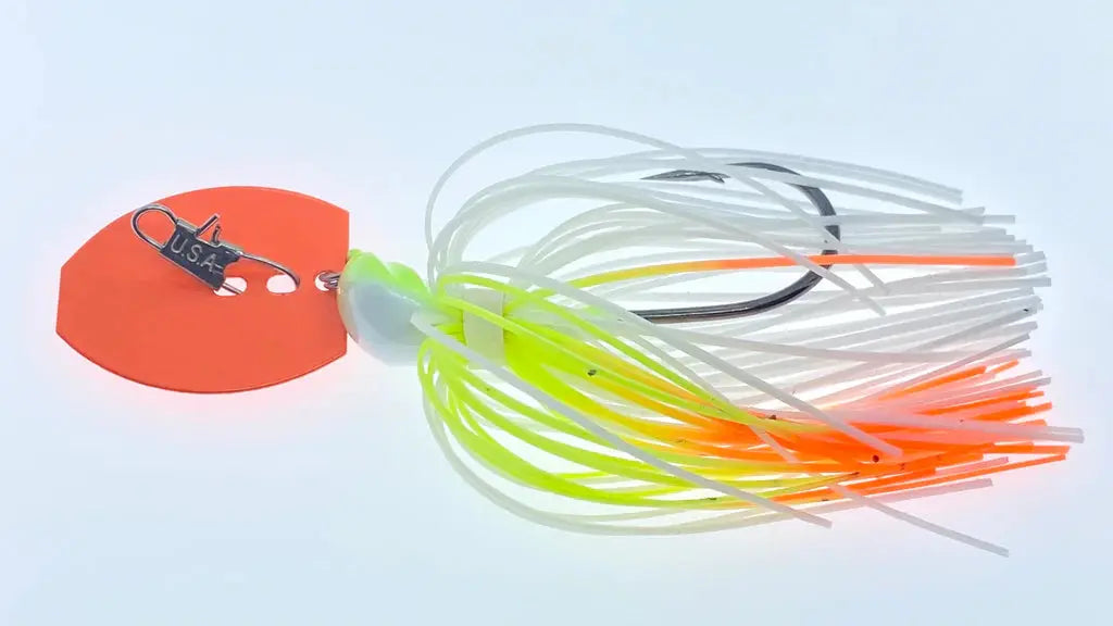 Delta Lures Thunder Jig 3/8oz - Orange Blade Coleslaw - Lucky Lure Tackle