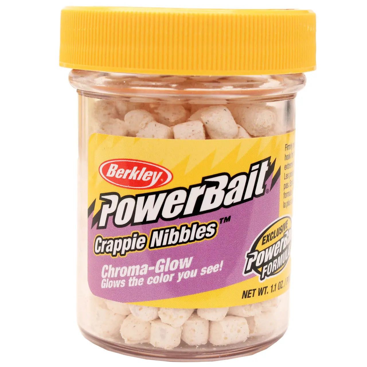 Berkley Crappie Nibbles - Glow White - Lucky Lure Tackle