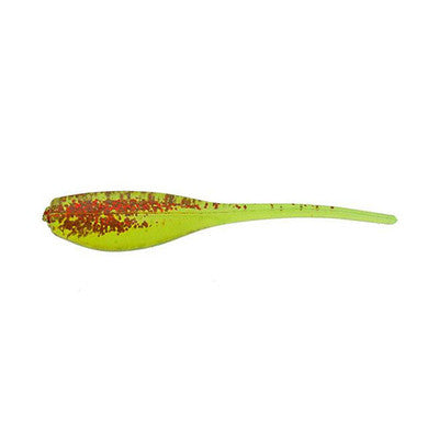 Bobby Garland 2" Baby Shad - Chartreuse Red Glitter  18pk