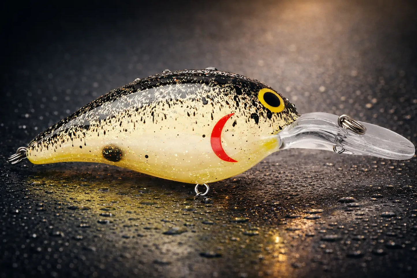 Norman Deep Little N Crankbait - Black Spatter Back