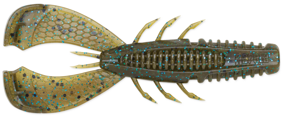 Rapala Crush City Cleanup Craw 3.5" - Green Pumpkin Blue 7pk