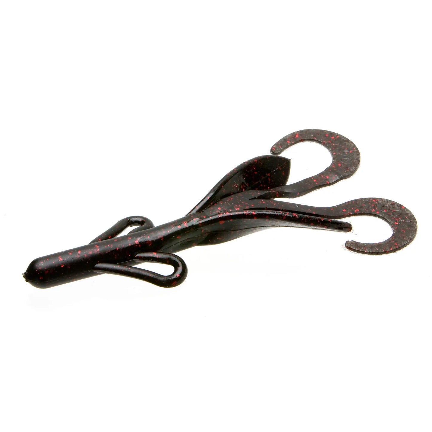 Zoom Brush Hog 6'' - Black Red Glitter 8pk - Lucky Lure Tackle