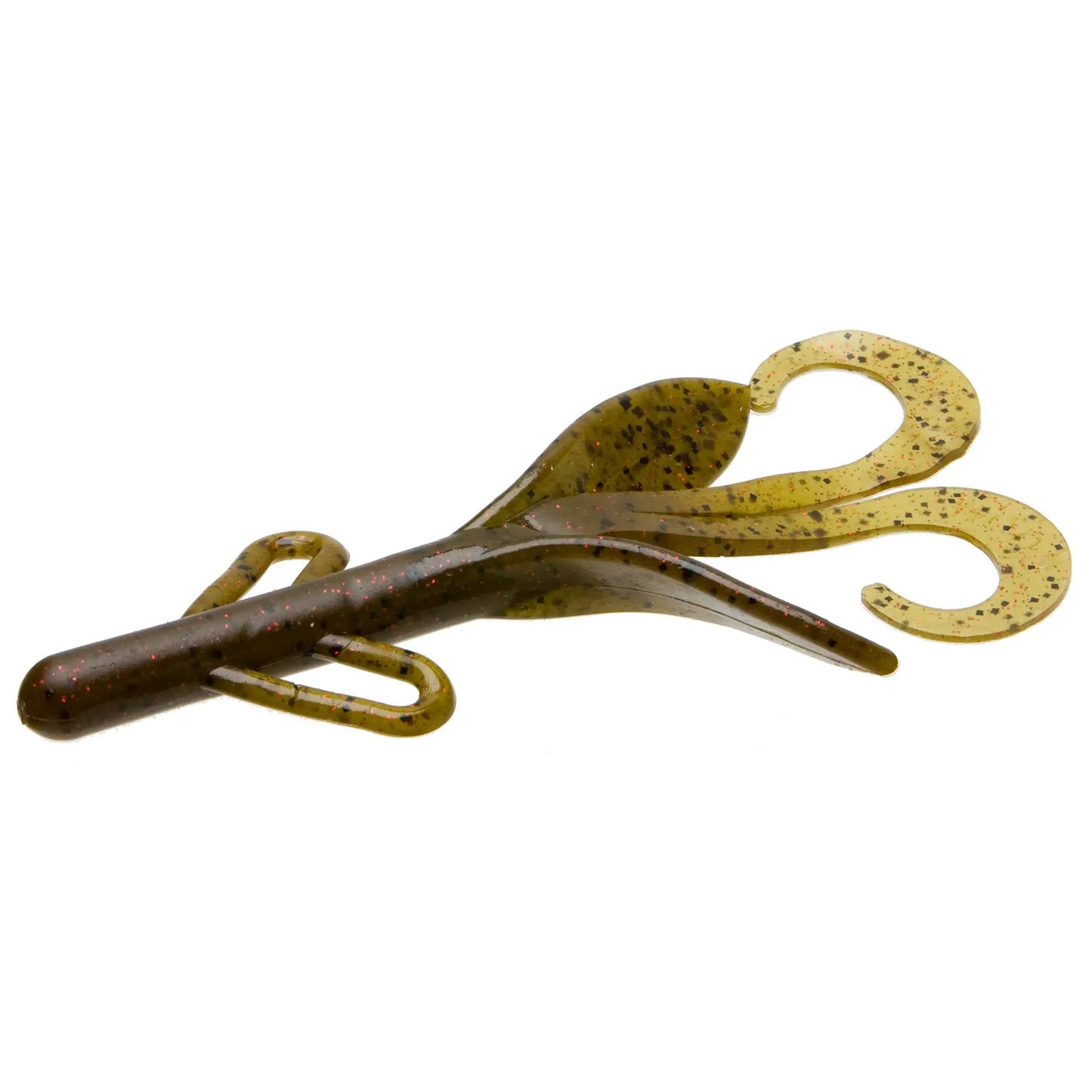 Zoom Brush Hog 6'' - Green Pumpkin Red 8pk - Lucky Lure Tackle