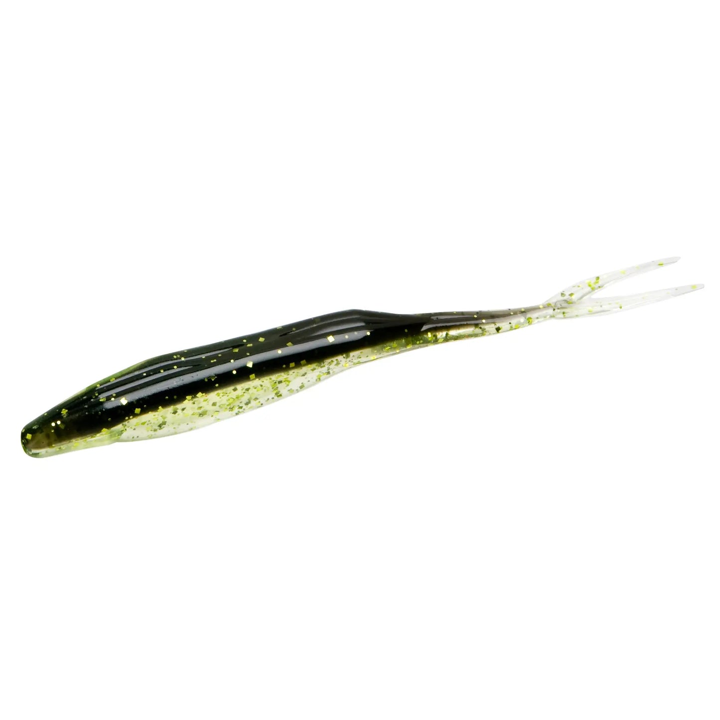 Zoom Super Fluke 5'' - Midnight Chartreuse 10pk - Lucky Lure Tackle