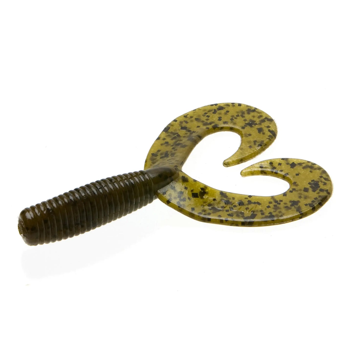 Zoom Fat Albert Twin Tail 3 1/2" - Green Pumpkin 10pk - Lucky Lure Tackle