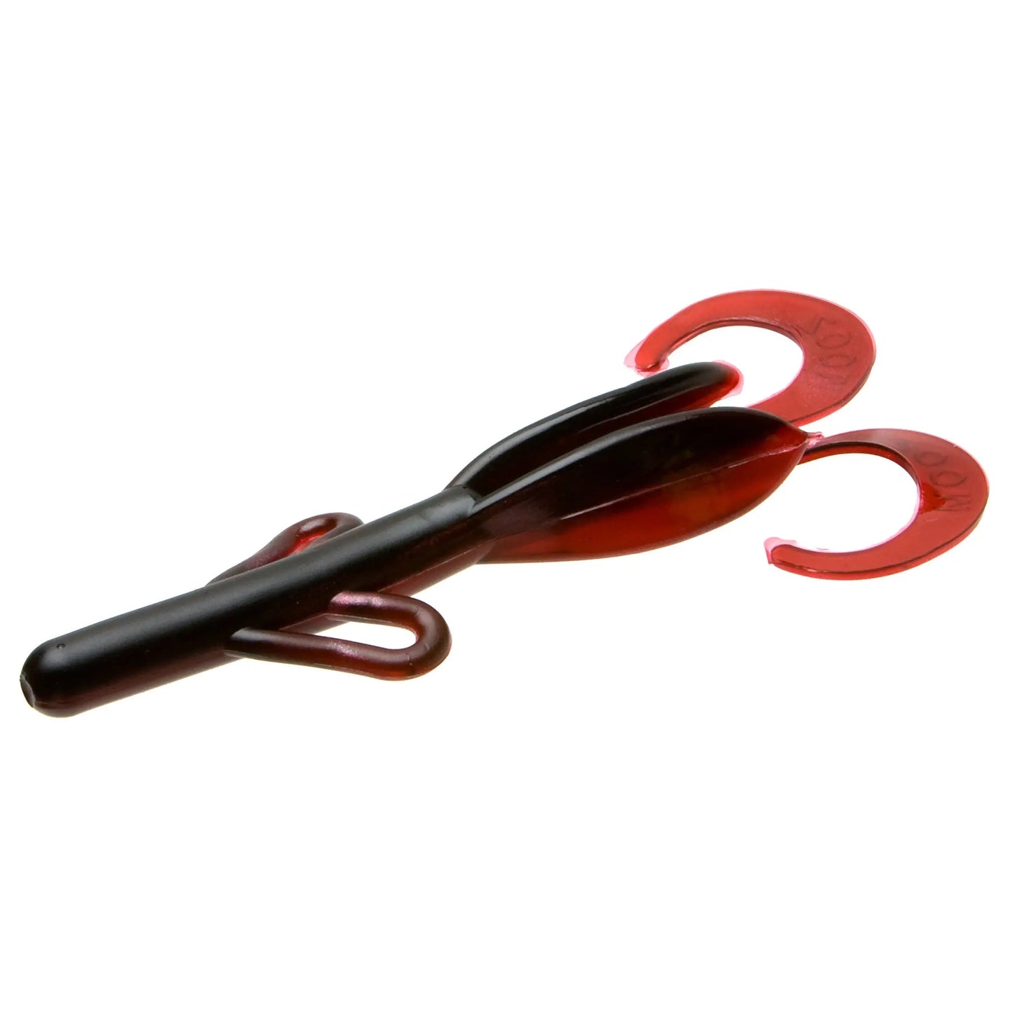 Zoom Baby Brush Hog 4'' - Red Shad 12pk - Lucky Lure Tackle