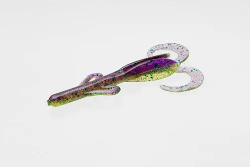 Zoom Baby Brush Hog 4'' - Sour Grape 12pk - Lucky Lure Tackle