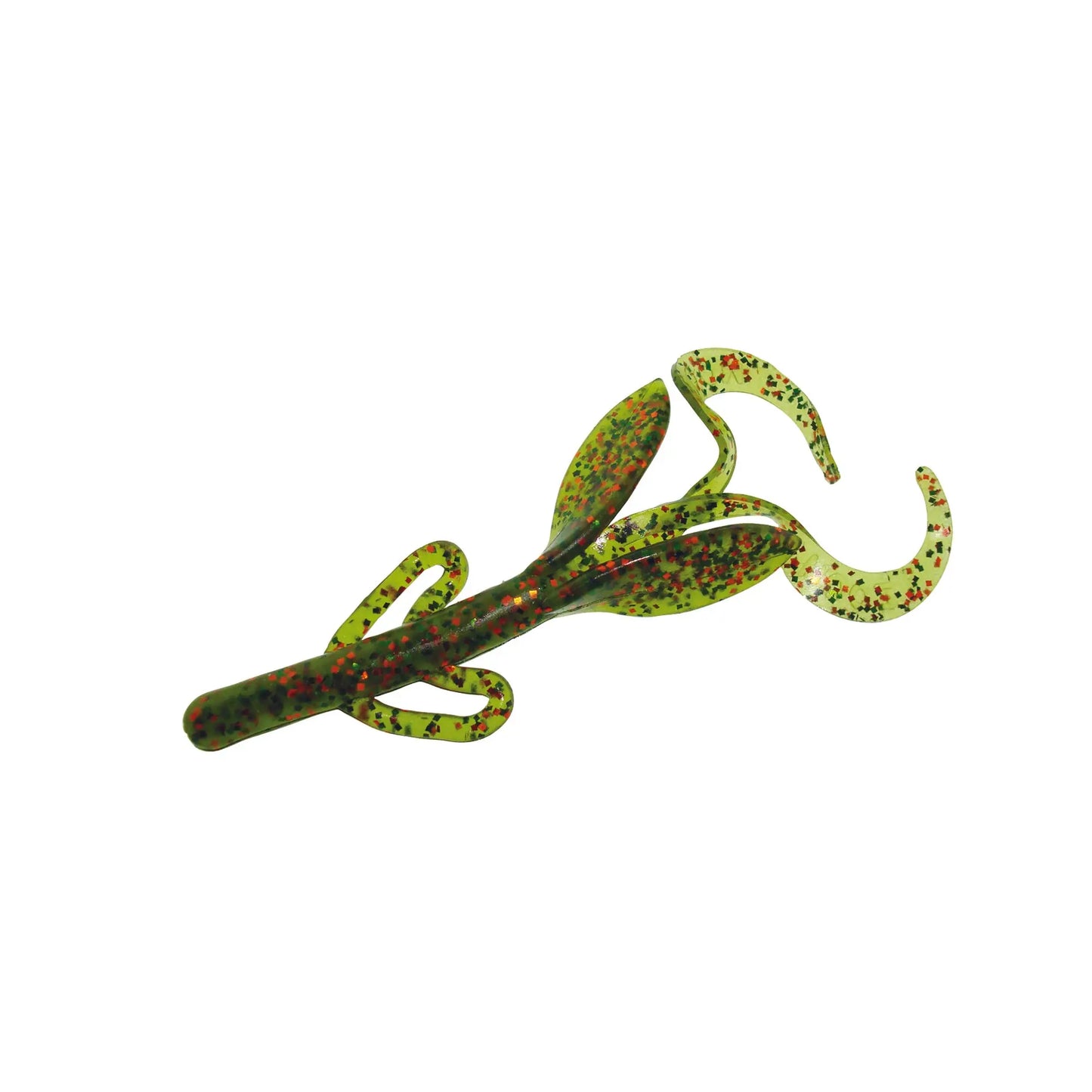 Zoom Baby Brush Hog 4'' - Watermelon Green Org 12pk - Lucky Lure Tackle