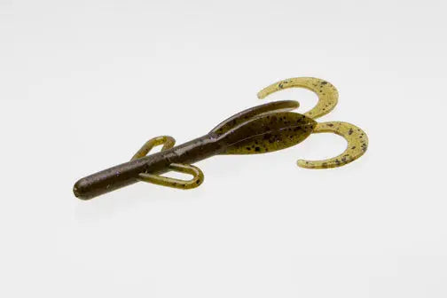 Zoom Baby Brush Hog 4'' - Green Pumpkin Purple 12pk - Lucky Lure Tackle