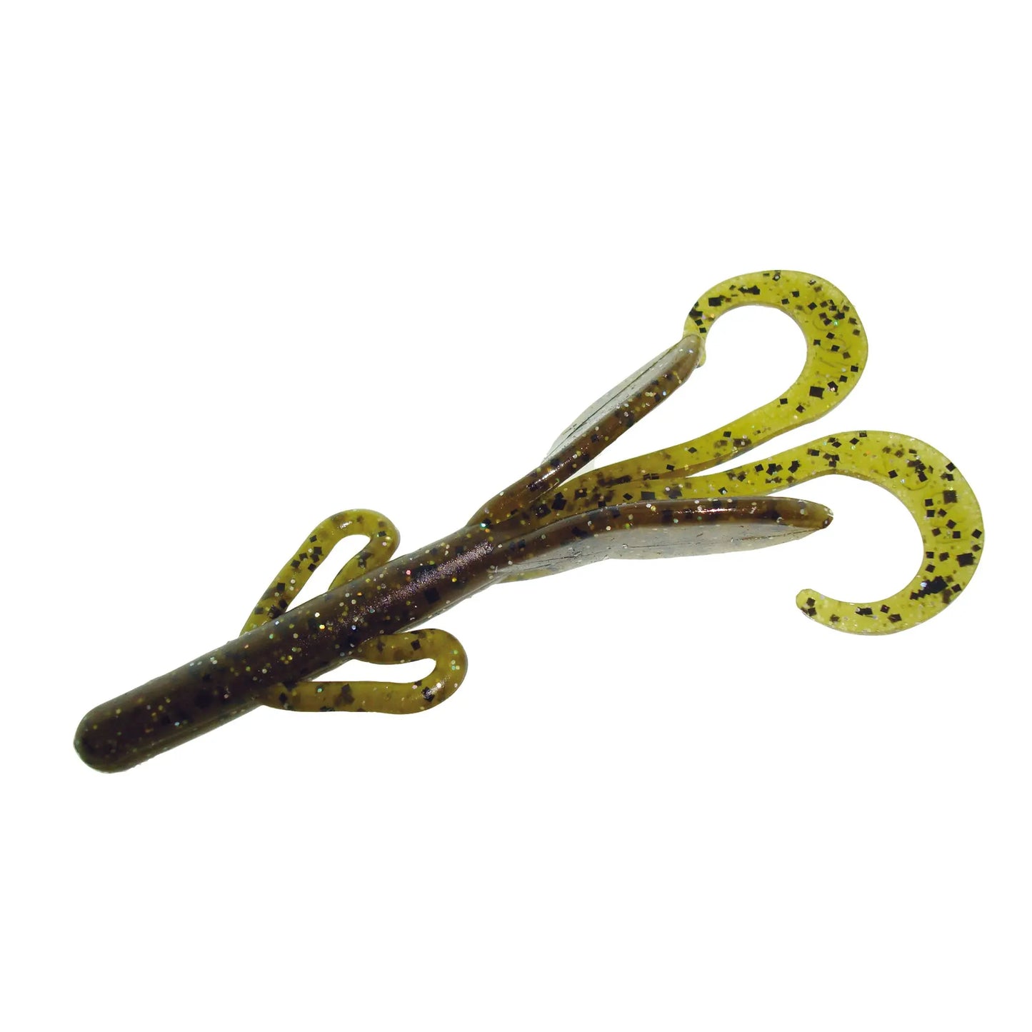 Zoom Baby Brush Hog 4'' - Green Pumpkin Magic 12pk - Lucky Lure Tackle