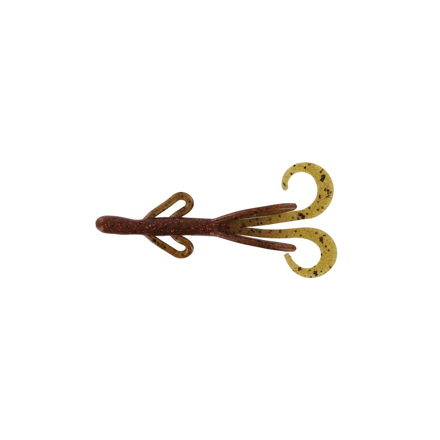 Zoom Baby Brush Hog 4'' - Green Pumpkin Org Glit 12pk - Lucky Lure Tackle