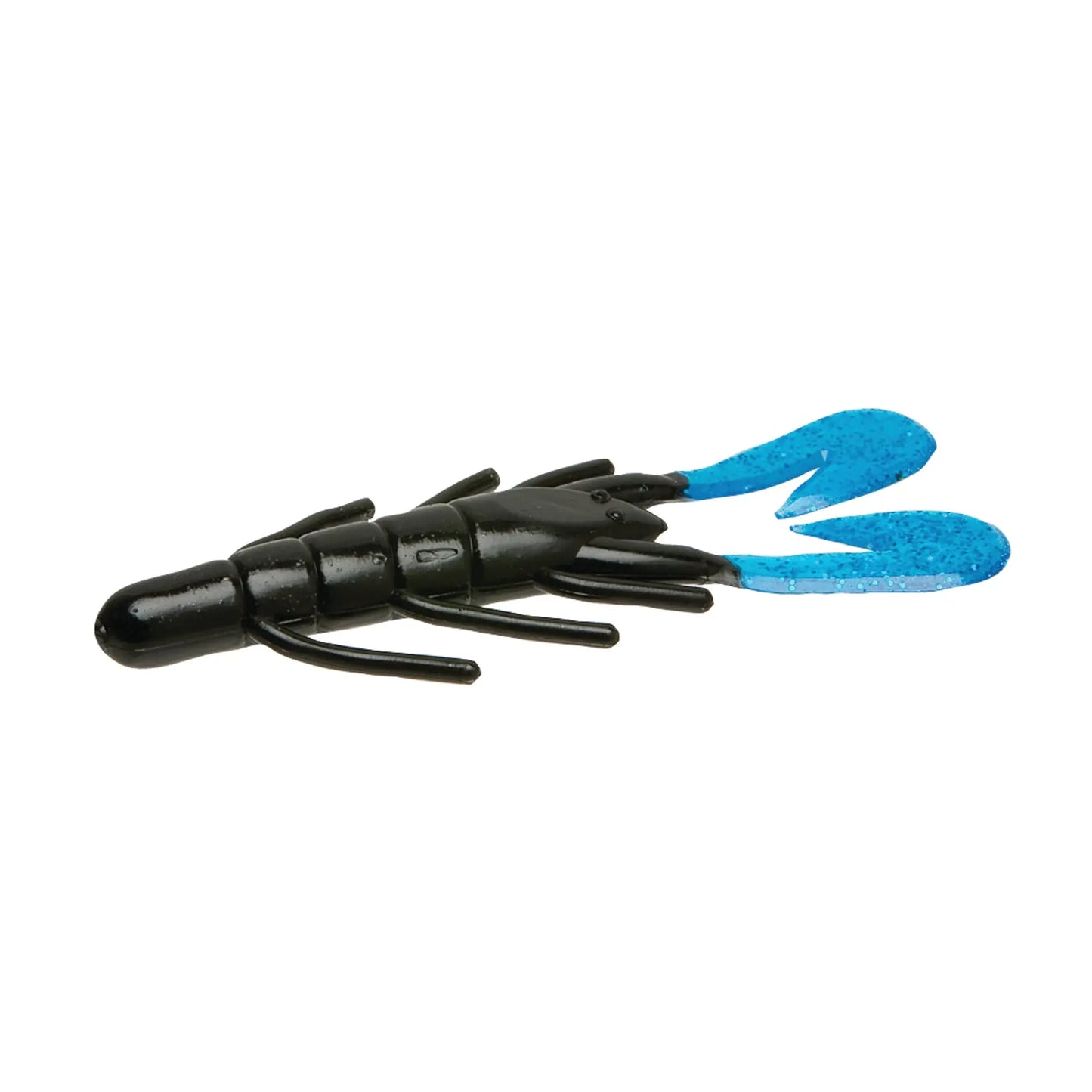 Zoom U-V Speed Craw 3.5'' - Black/Blue Claw 12pk - Lucky Lure Tackle