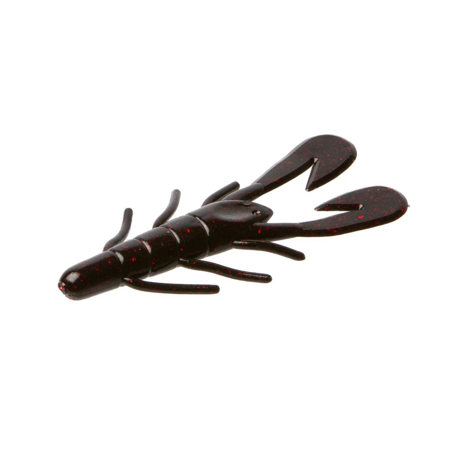 Zoom Mag U-V Speed Craw 4.25" - Black Red Glitter 10pk Zoom