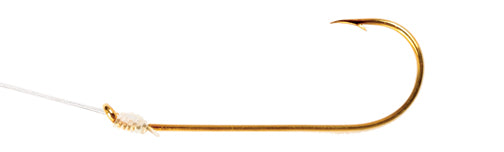 Eagle Claw Snelled Aberdeen Hook Gold Size 6 - 6pk