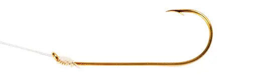 Eagle Claw Snelled Aberdeen Hook Gold Sz 8 - 6pk - Lucky Lure Tackle