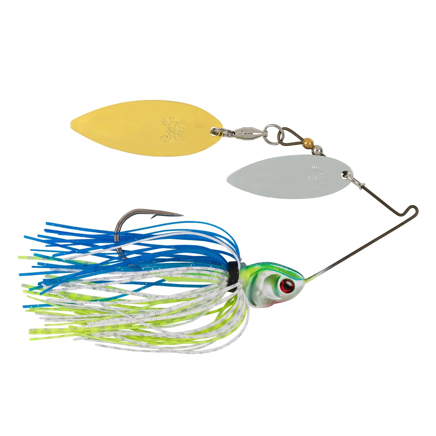 Booyah Finesse Covert Series Spinnerbait 1/2oz - White/Chart/Blue - Lucky Lure Tackle