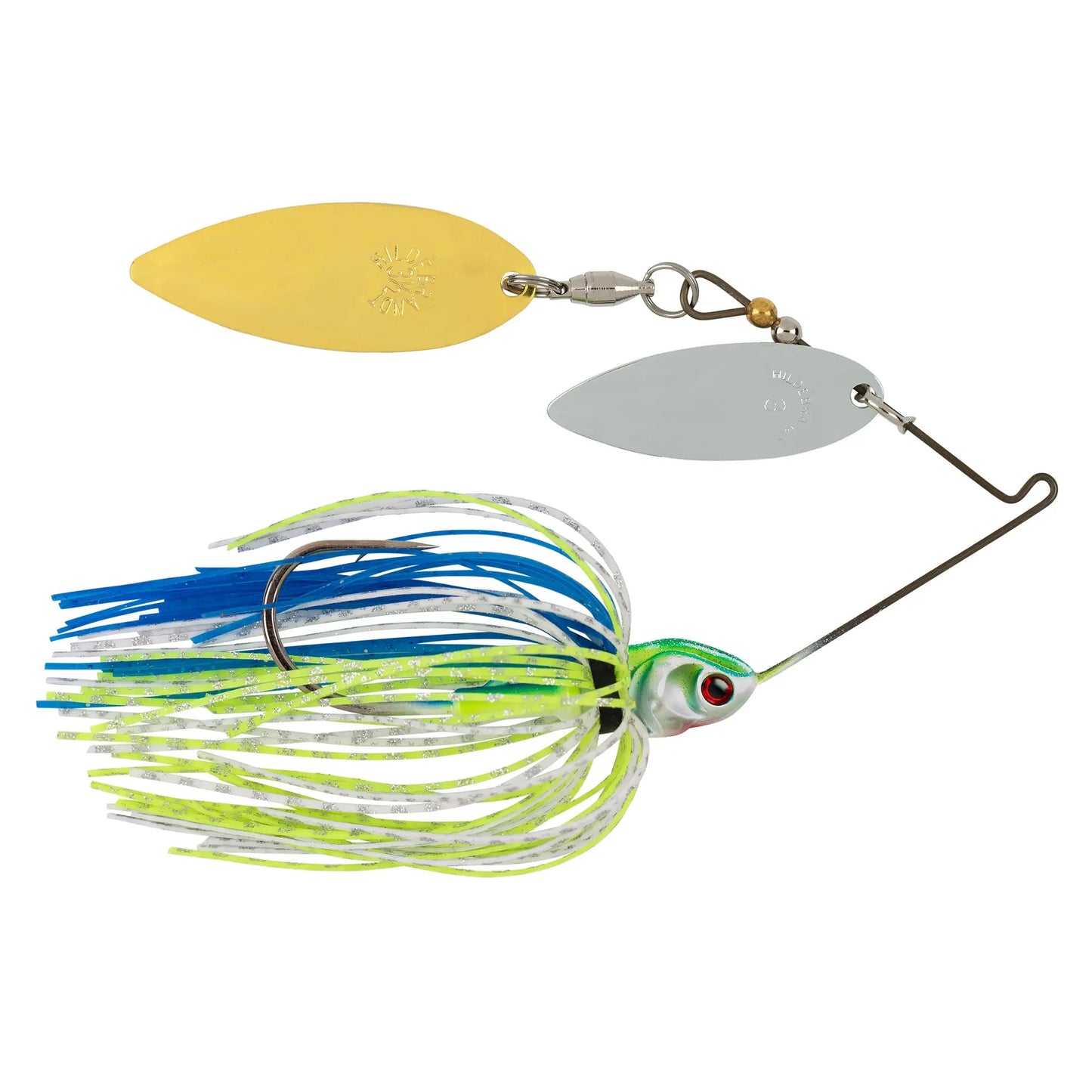 Booyah Finesse Covert Series Spinnerbait 3/8oz - White/Chart/Blue Booyah