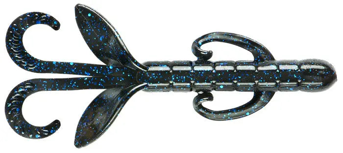 Yum Christie Critter 4.5'' - Black Blue Flake 8pk - Lucky Lure Tackle