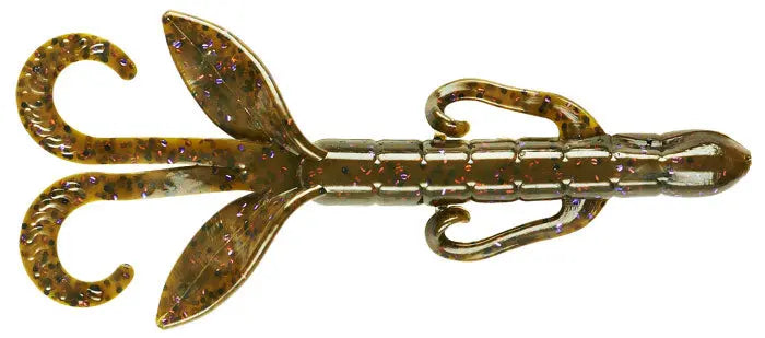 Yum Christie Critter 4.5'' - Green Pumpkin Purple Flake 8 - Lucky Lure Tackle