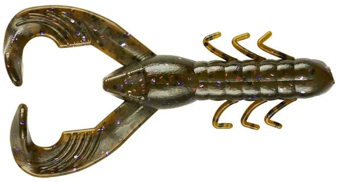 Yum Christie Craw 3.5'' - Green Pumpkin Purple Flake 8 - Lucky Lure Tackle