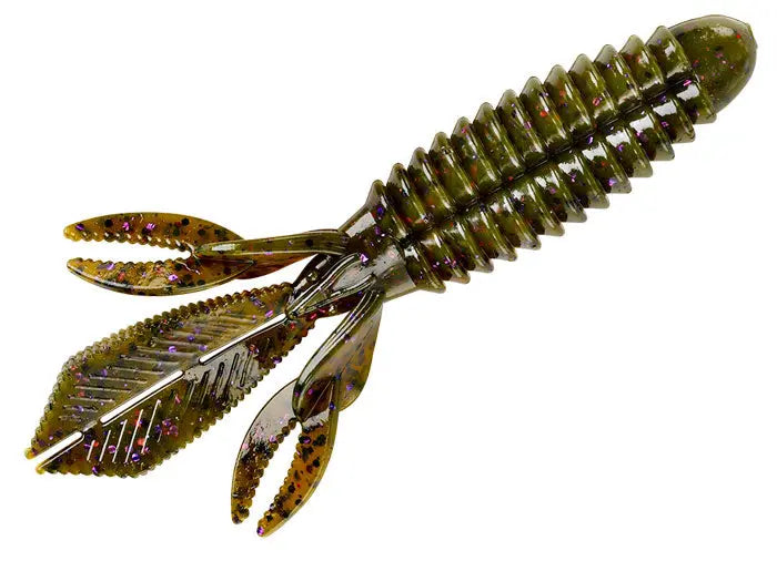 Yum Wooly Bug 4.25'' Green Pumpkin/Purple - Lucky Lure Tackle