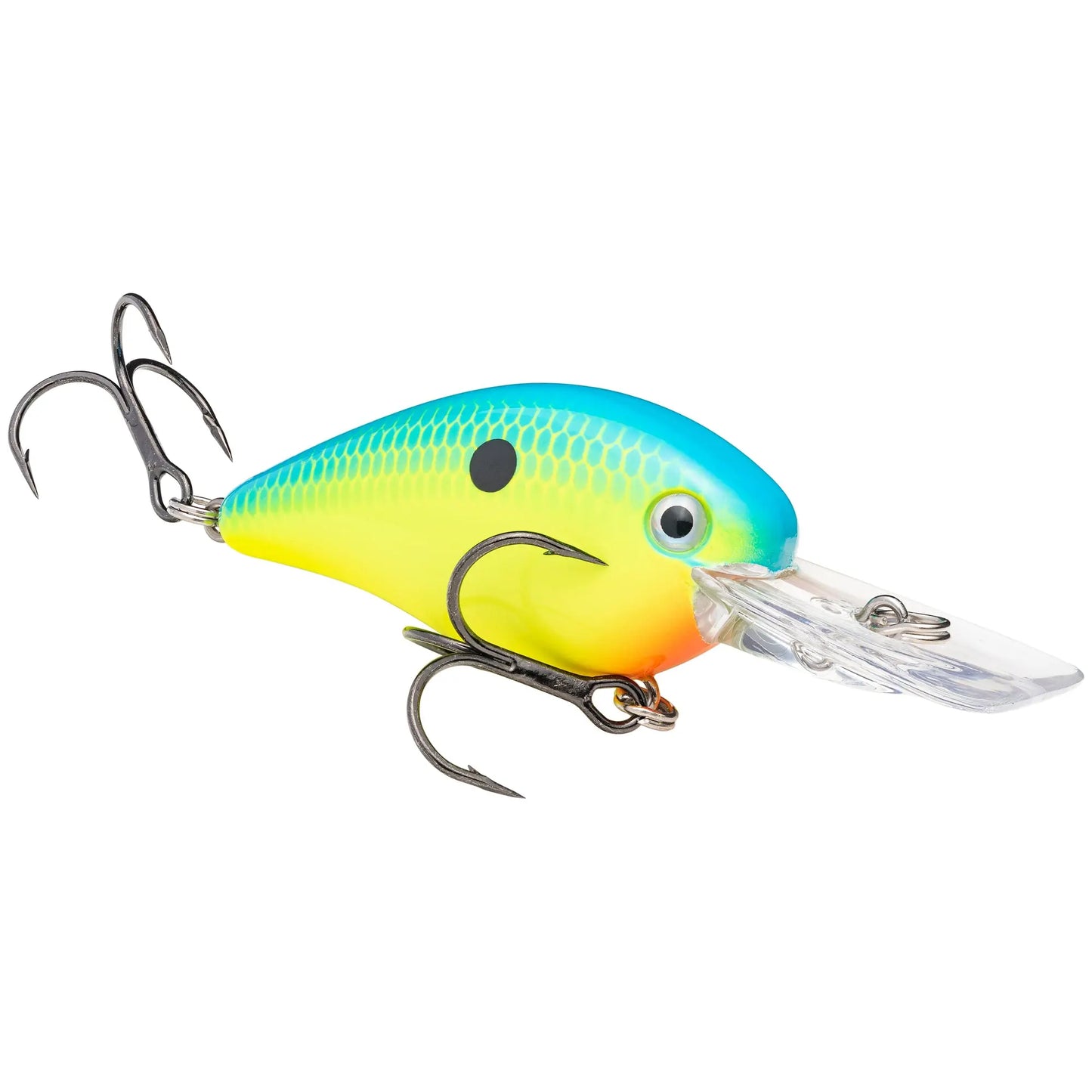 Strike King KVD 1.5 Deep Diver Squarebill Crankbait - Powder Blue Back Chartreuse - Lucky Lure Tackle