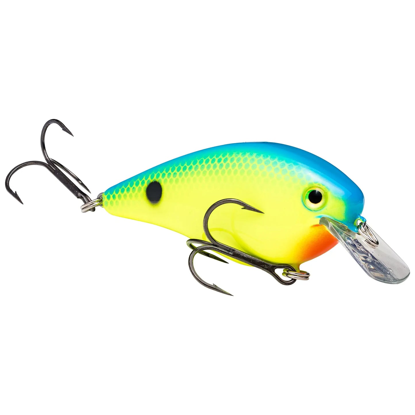 Strike King KVD Square Bill 2.5 - Powder Blue Back Chartreuse - Lucky Lure Tackle