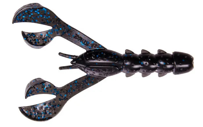 Strike King Rage Denny Brauer Craw - Black Blue Flake 7pk - Lucky Lure Tackle