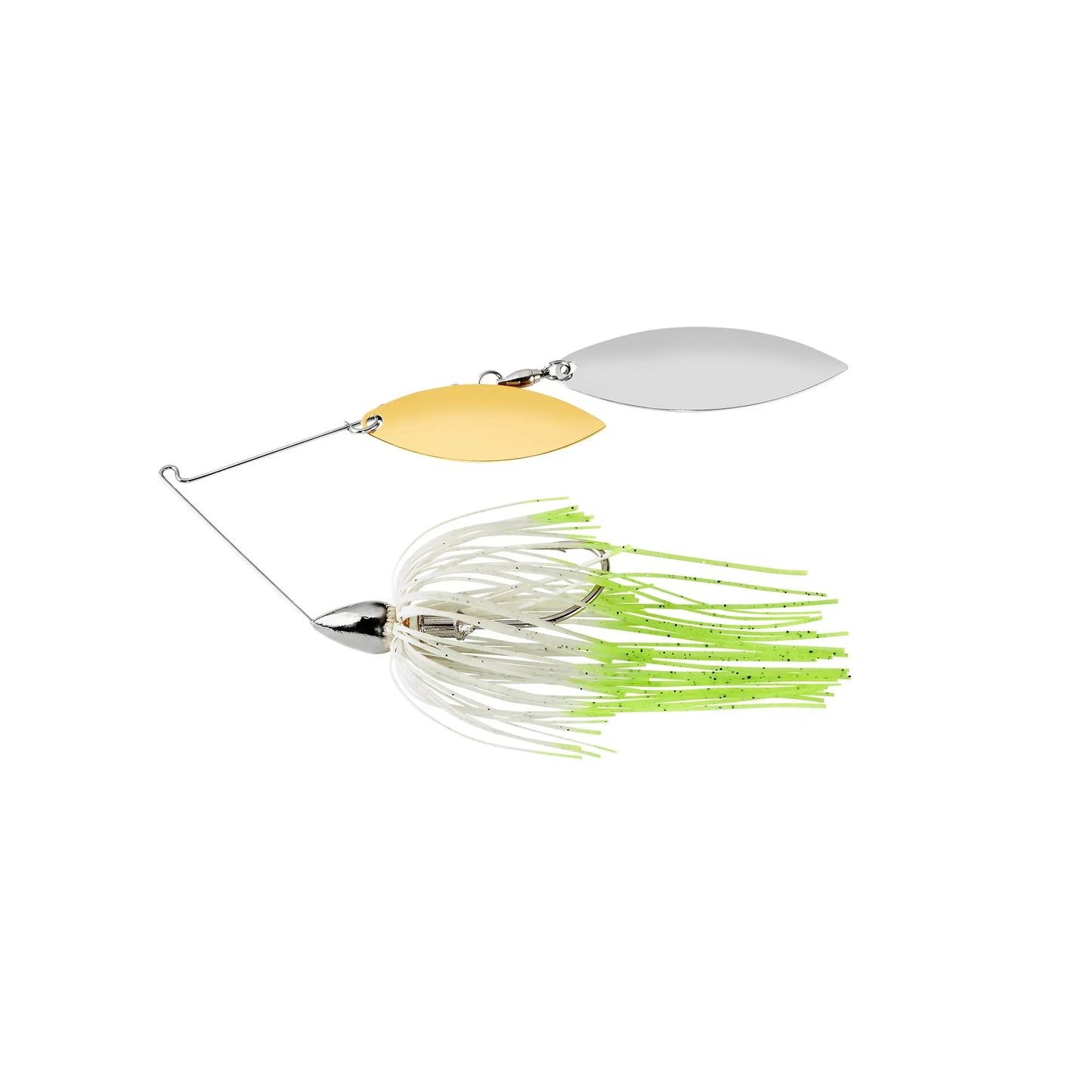 War Eagle 2-Willow 3/8oz Nickel Hot White Shad - Lucky Lure Tackle