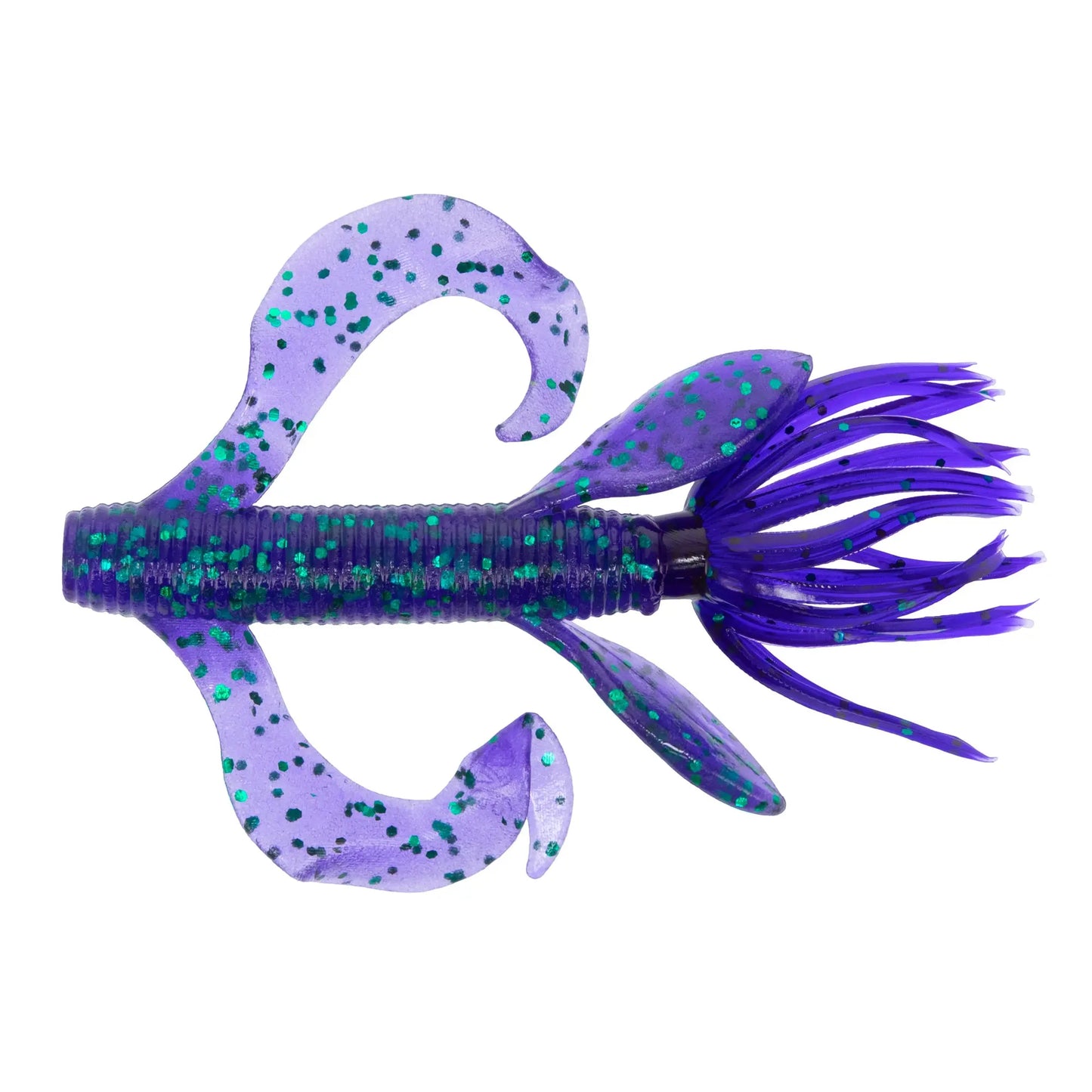 Yamamoto Kreature 4'' - Purple w/Emerald Flake 7pc - Lucky Lure Tackle