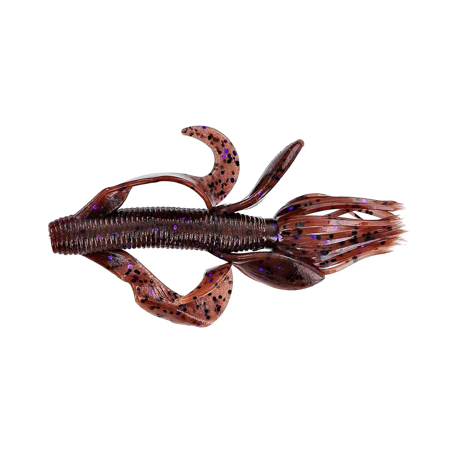 Yamamoto Kreature 4'' - Cinnamon/Blk&Purp Flk 7pk - Lucky Lure Tackle