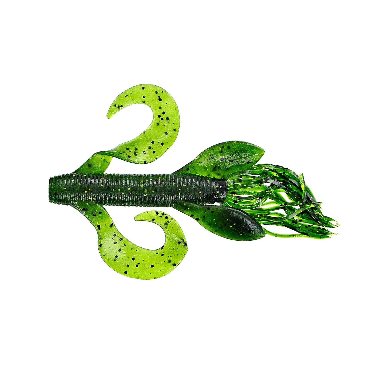 Yamamoto Kreature 4'' - Wmelon w/Blk/sm Gld Flk 7pk Yamamoto