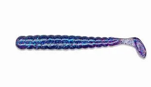 Charlie Brewers Electric Blue Bass Grub 3'' - Lucky Lure Tackle