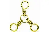 Eagle Claw 3-Way Swivel Sz 2 - Brass 12pk - Lucky Lure Tackle