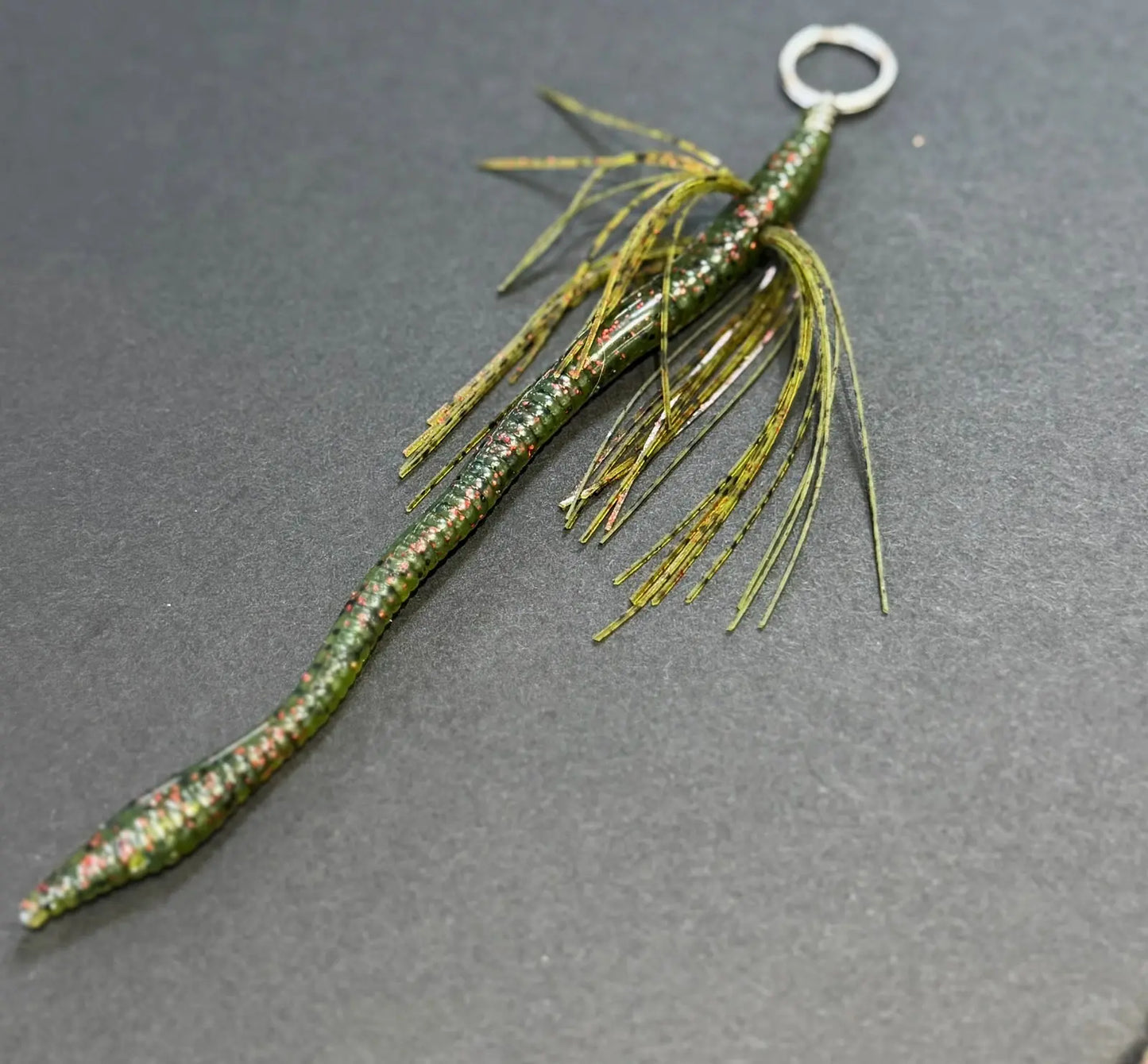Tightlines UV Whiskers Finesse Worm 6" RATTL'N - Watermelon Red w/ Watermelon Red 5pk - Lucky Lure Tackle