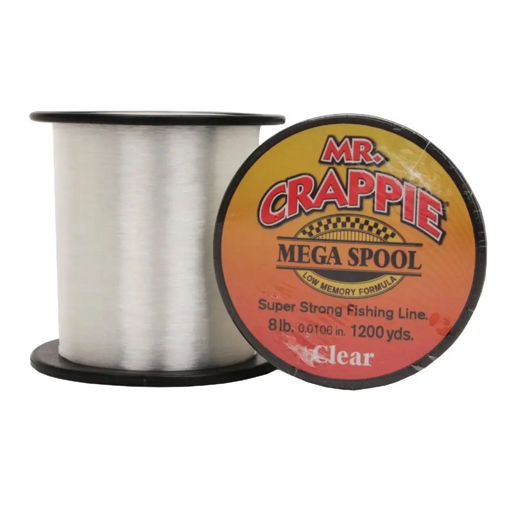 Mr.Crappie Mega Spool 8lb 1200yds - Clear - Lucky Lure Tackle
